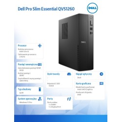 DELL VOSTRO QVS1260 SFF SLIM i5-14400 512GB SSD NVMe 16GB 3 lata Pro Support